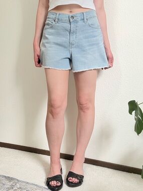 Harley Davidson High Rise Denim Shorts 90s Grunge Biker